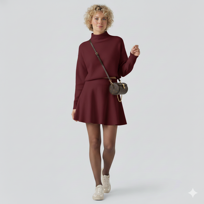 Knitted Ruffle Sweater Dress