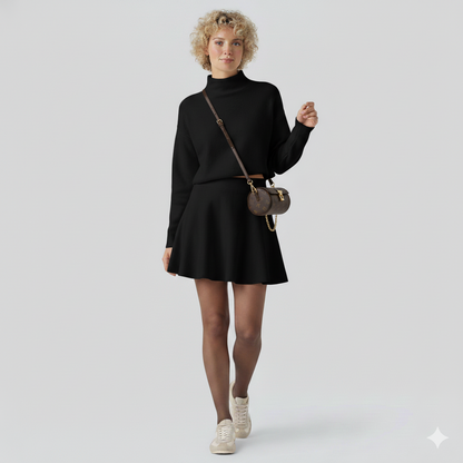 Knitted Ruffle Sweater Dress