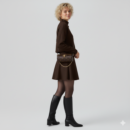 Knitted Ruffle Sweater Dress