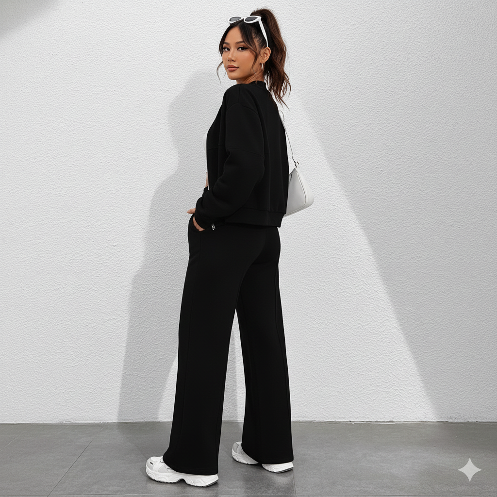 Striped Zip Jacket & Pants Set