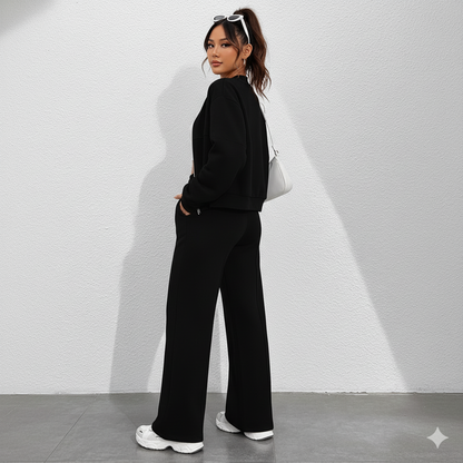 Striped Zip Jacket & Pants Set