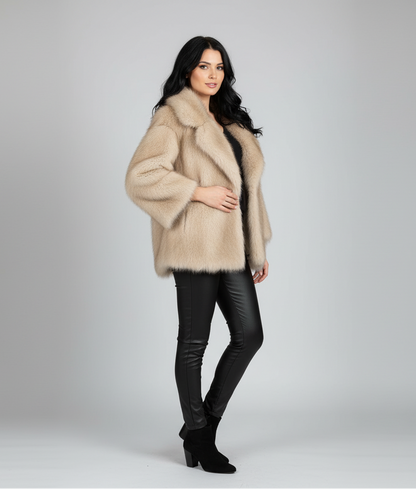 Manhattan morning Faux Fur Coat