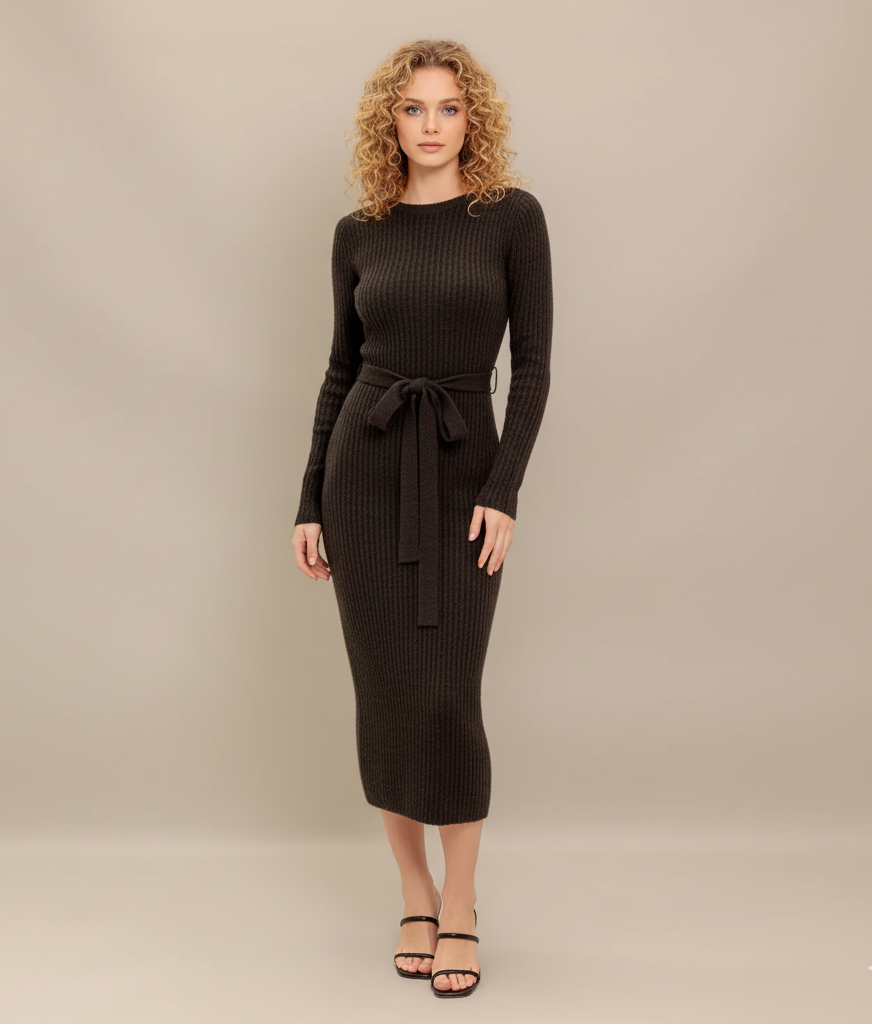 BE GOOD TO ME SWEATER MIDI DRESS