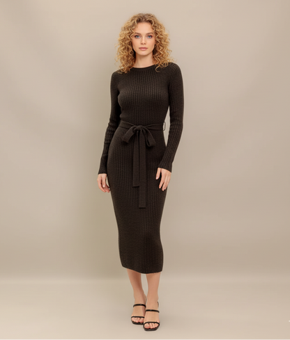 BE GOOD TO ME SWEATER MIDI DRESS