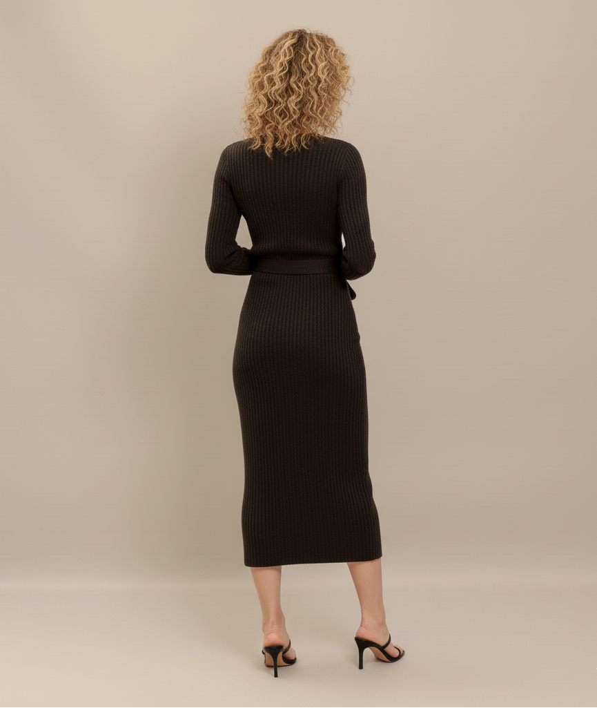 BE GOOD TO ME SWEATER MIDI DRESS