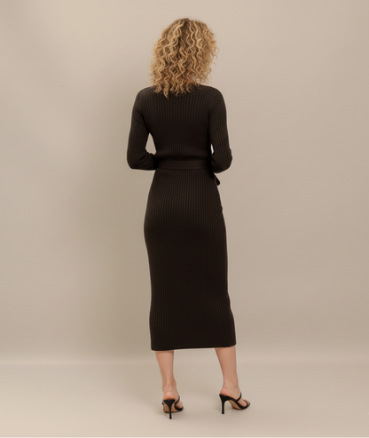 BE GOOD TO ME SWEATER MIDI DRESS