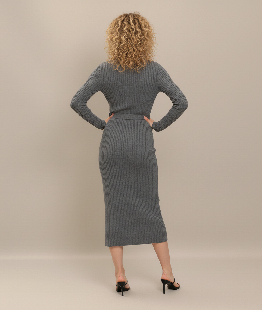 BE GOOD TO ME SWEATER MIDI DRESS