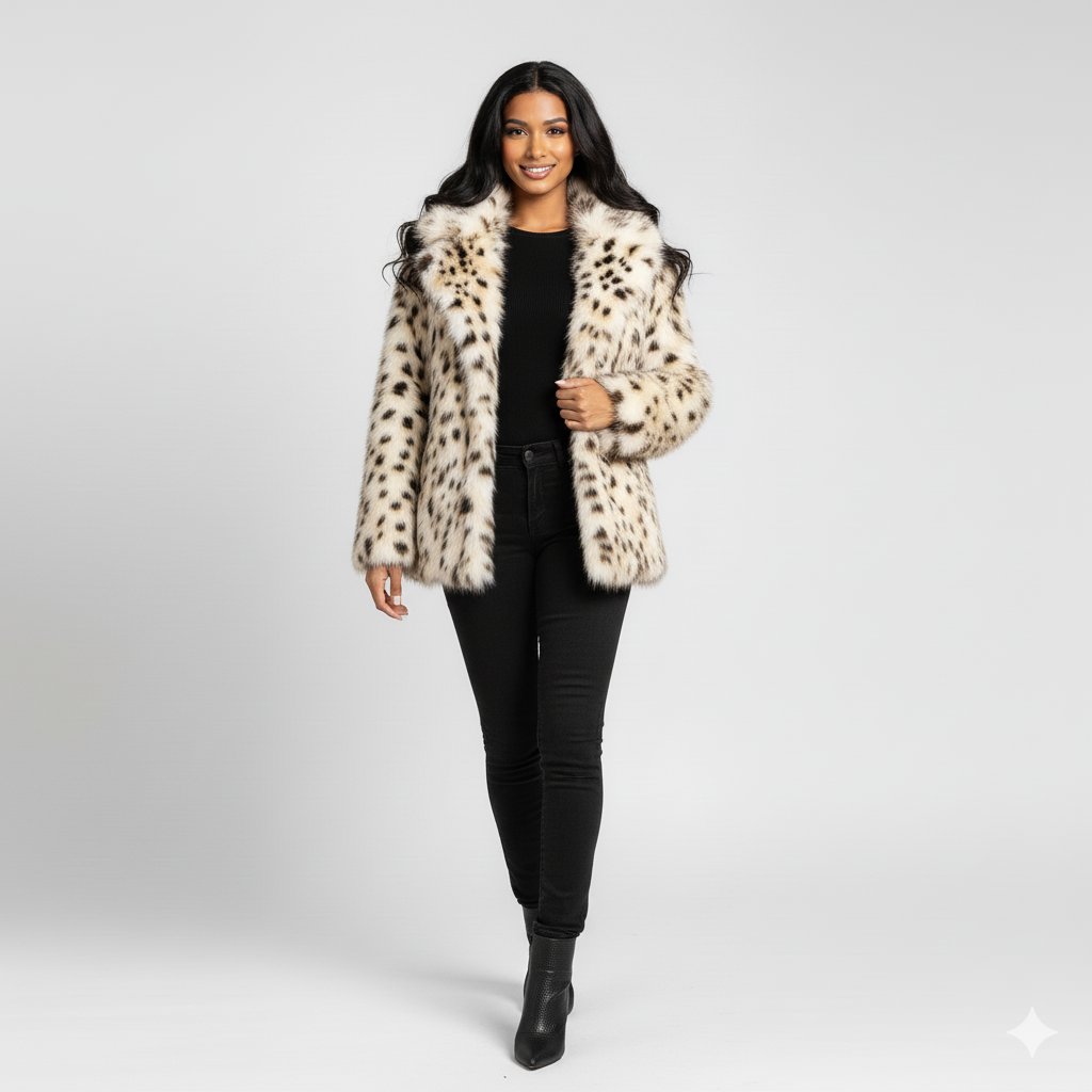 ALLEN STEVEN Faux Fur Coat