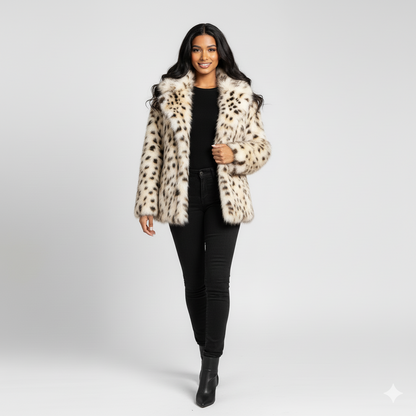 ALLEN STEVEN Faux Fur Coat